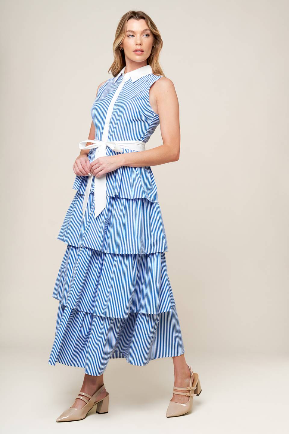 A TOUCH OF GRACE WOVEN MIDI DRESS Flying Tomato